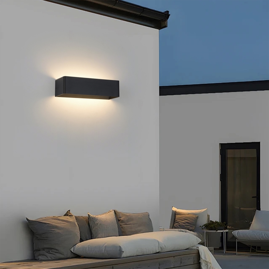Brilagi - LED Outdoor Wall Light DONNANI LED/12W/230V Black IP44