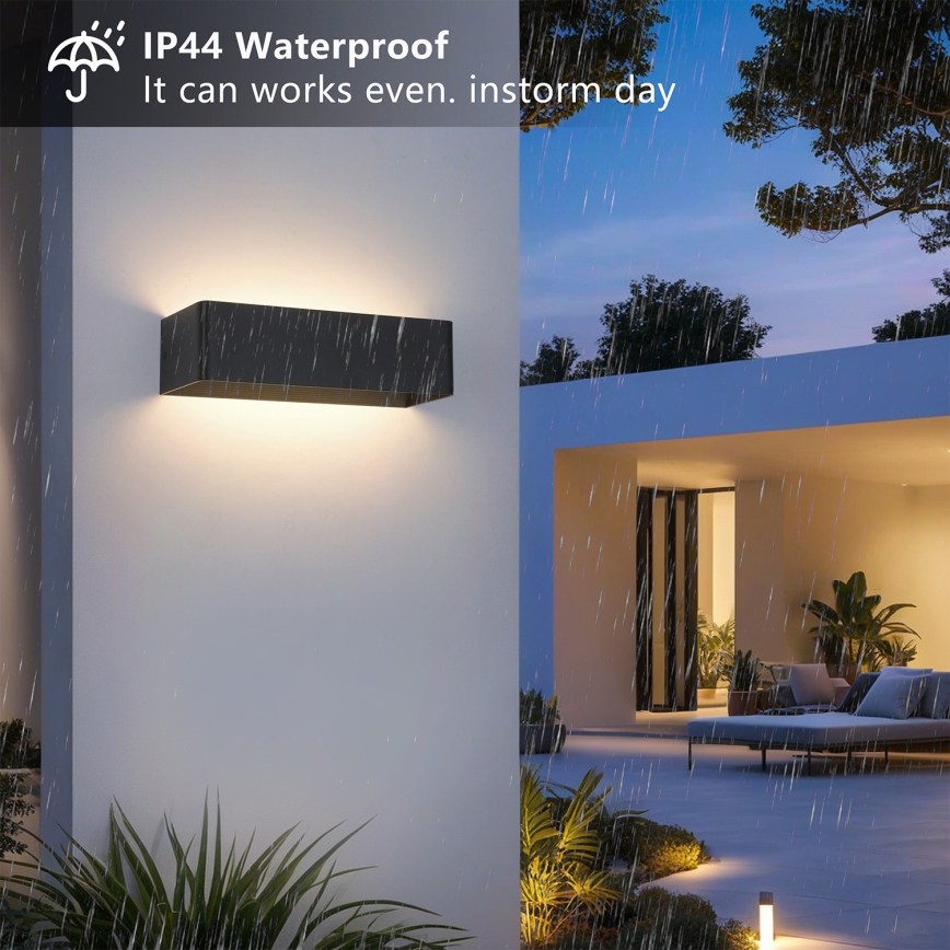 Brilagi - LED Outdoor Wall Light DONNANI LED/12W/230V Black IP44