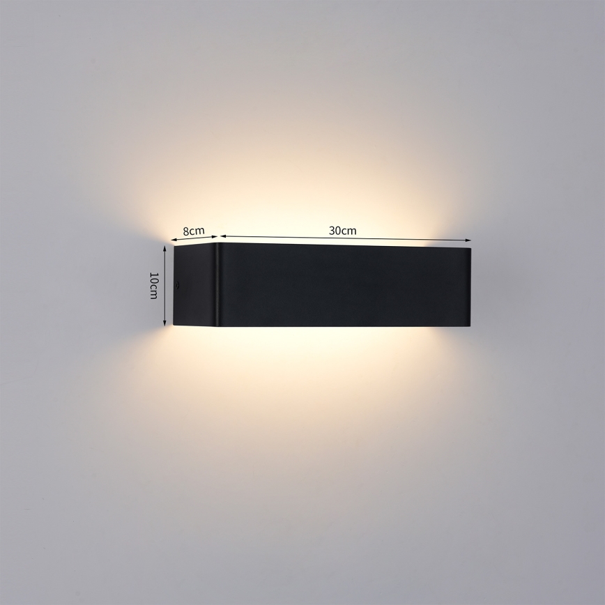 Brilagi - LED Outdoor Wall Light DONNANI LED/12W/230V Black IP44