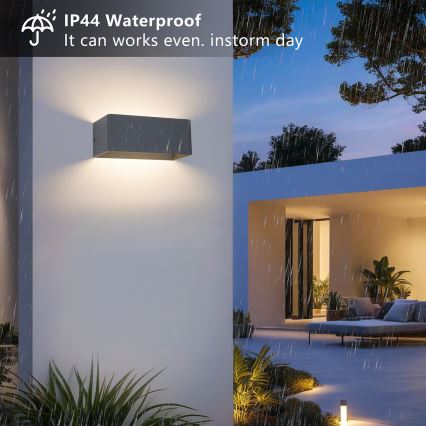 Brilagi - LED Outdoor Wall Light DONNANI LED/7W/230V 20 cm Anthracite IP44