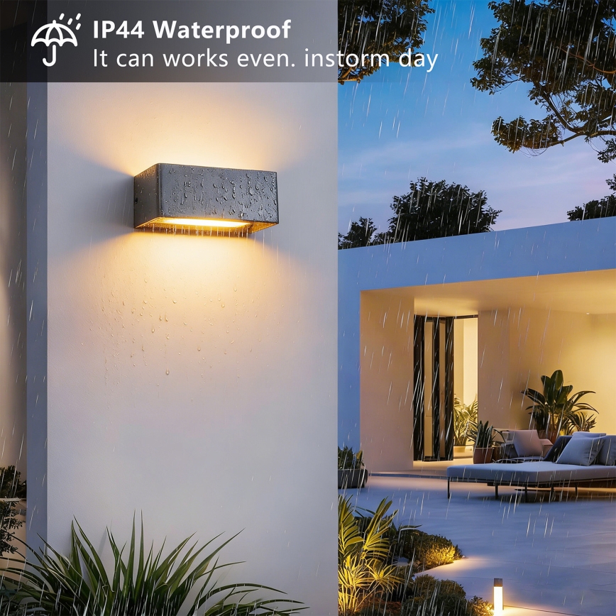 Brilagi - LED Outdoor Wall Light DONNANI LED/7W/230V 20 cm Anthracite IP44