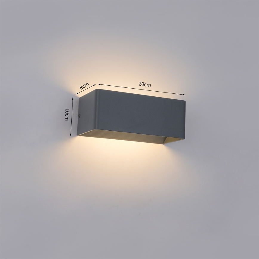 Brilagi - LED Outdoor Wall Light DONNANI LED/7W/230V 20 cm Anthracite IP44