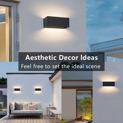 Brilagi - LED Outdoor Wall Light DONNANI LED/7W/230V 20 cm black IP44