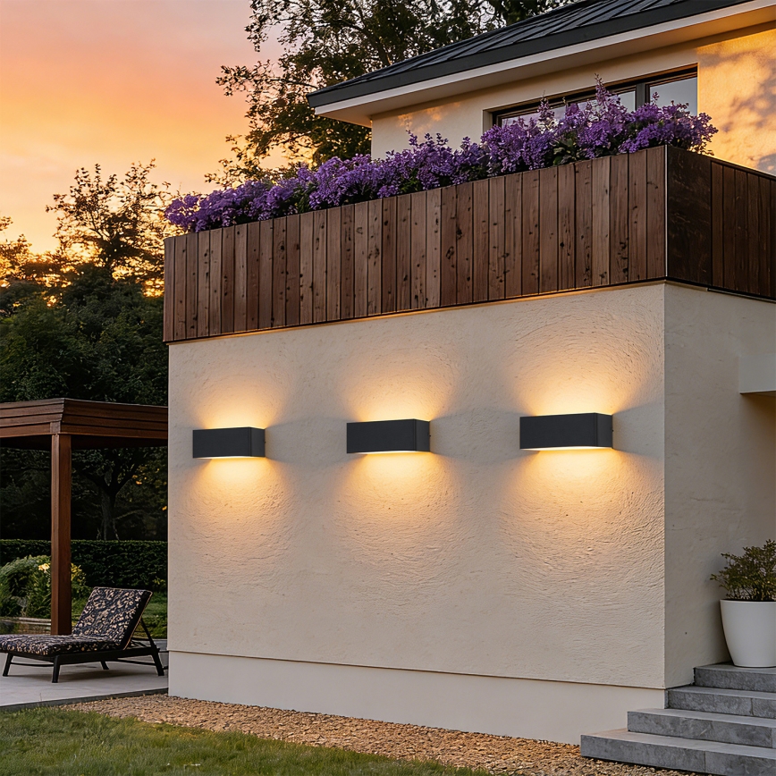Brilagi - LED Outdoor Wall Light DONNANI LED/7W/230V 20 cm black IP44