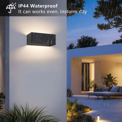Brilagi - LED Outdoor Wall Light DONNANI LED/7W/230V 20 cm black IP44