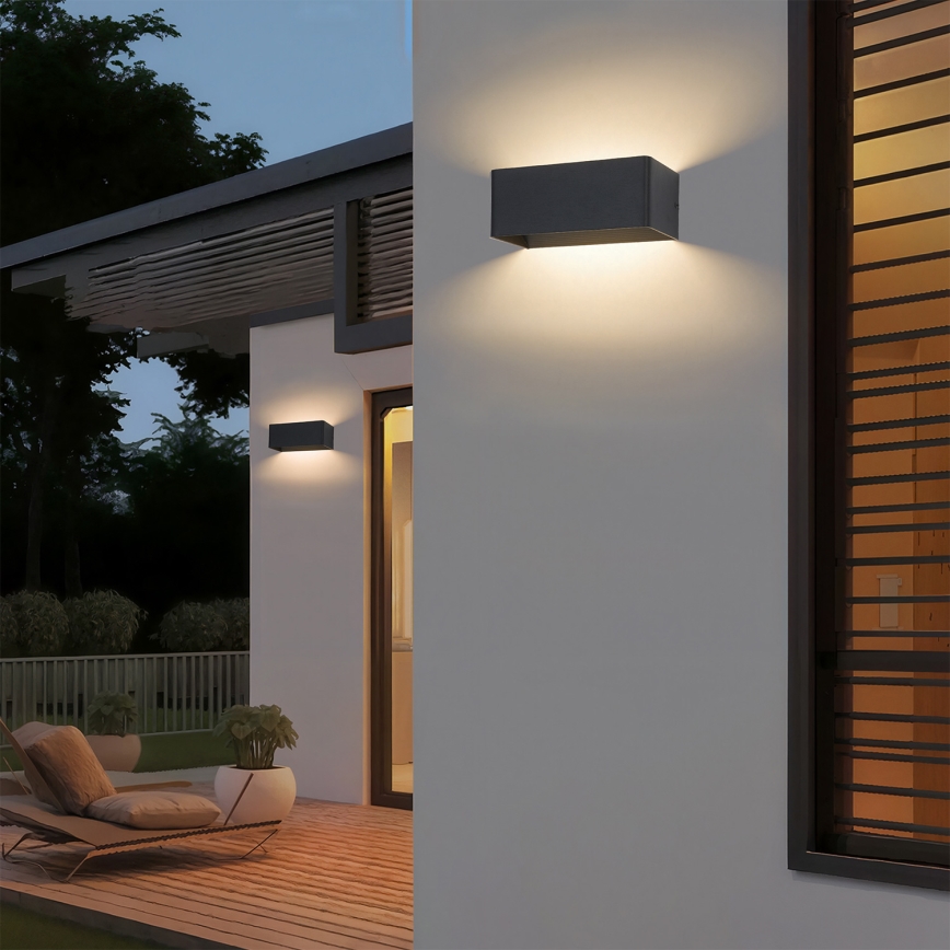 Brilagi - LED Outdoor Wall Light DONNANI LED/7W/230V 20 cm black IP44