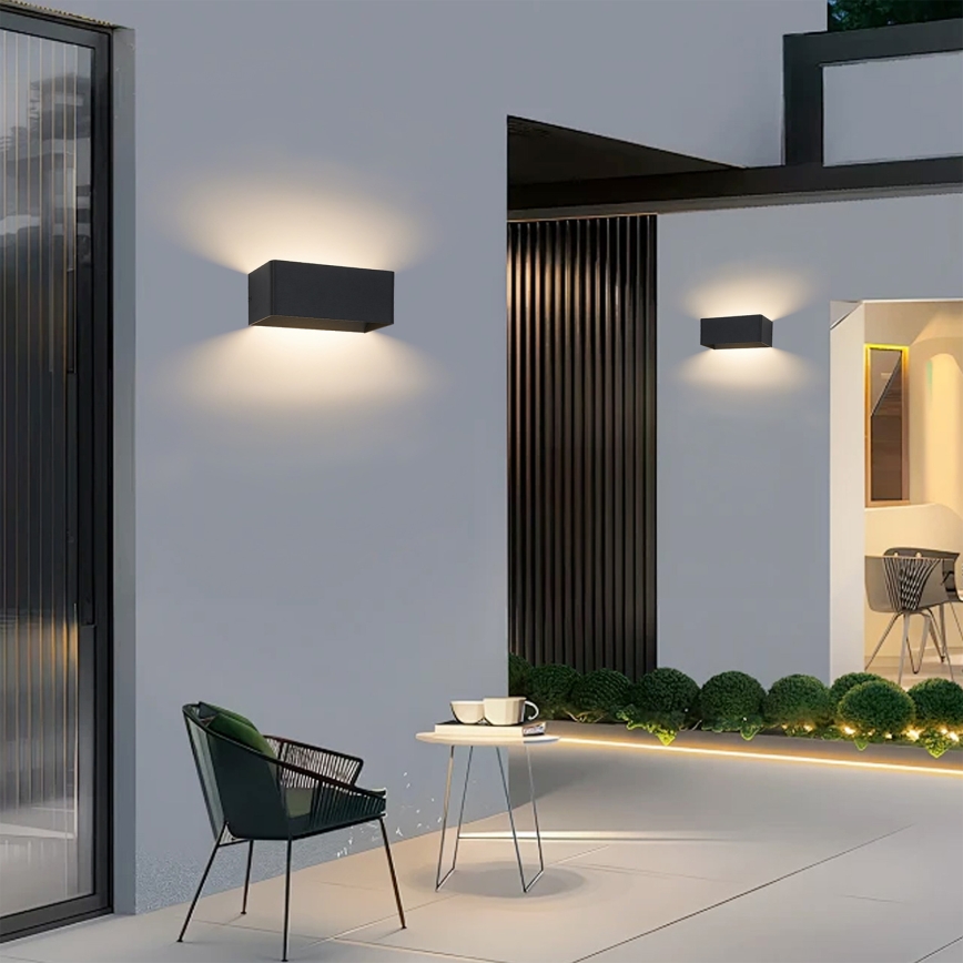 Brilagi - LED Outdoor Wall Light DONNANI LED/7W/230V 20 cm black IP44