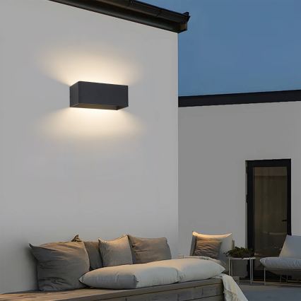 Brilagi - LED Outdoor Wall Light DONNANI LED/7W/230V 20 cm black IP44