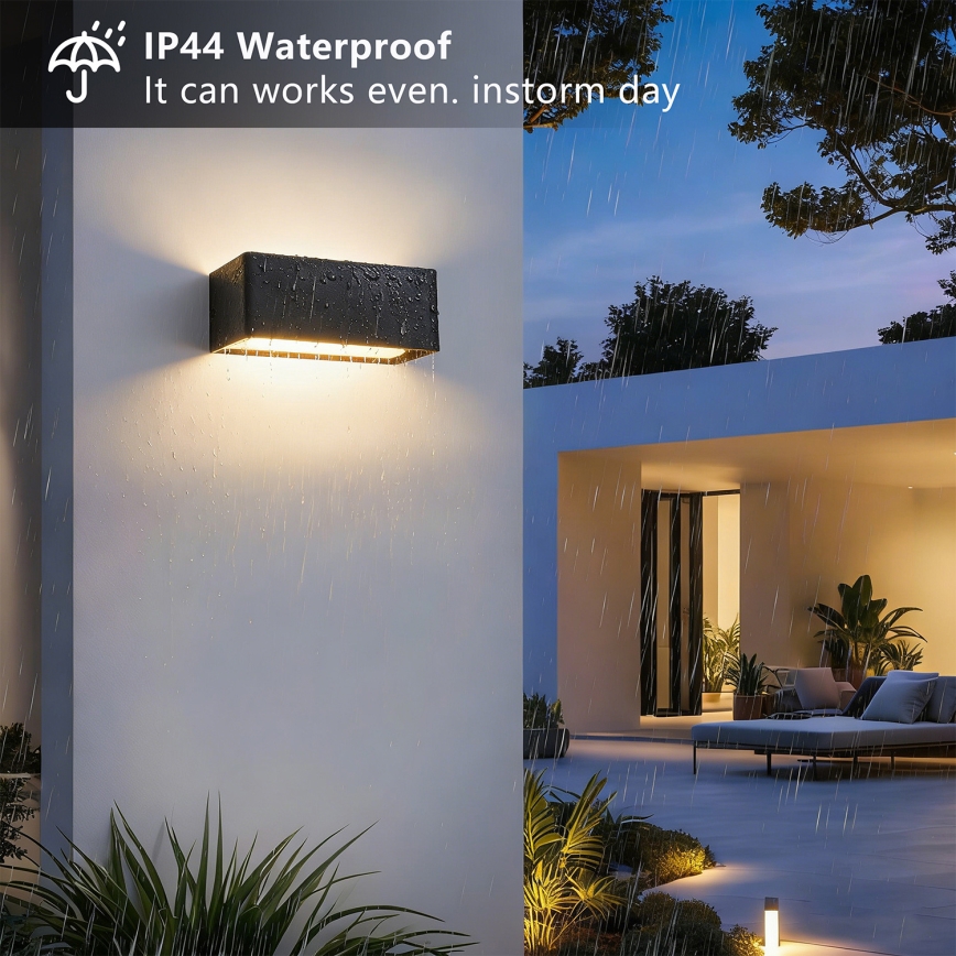 Brilagi - LED Outdoor Wall Light DONNANI LED/7W/230V 20 cm black IP44