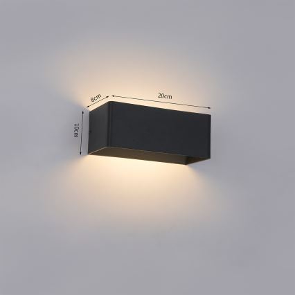Brilagi - LED Outdoor Wall Light DONNANI LED/7W/230V 20 cm black IP44