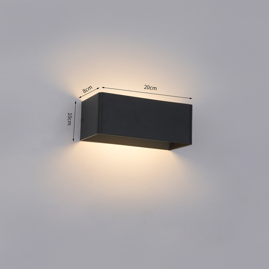 Brilagi - LED Outdoor Wall Light DONNANI LED/7W/230V 20 cm black IP44