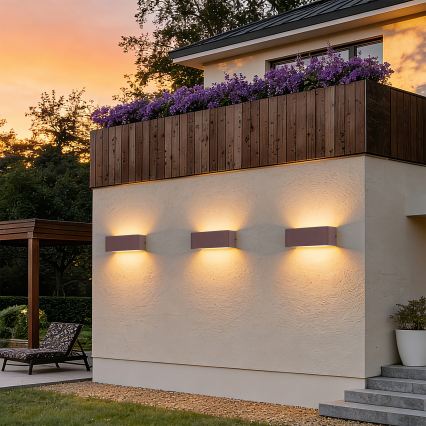 Brilagi - LED Outdoor Wall Light DONNANI LED/7W/230V 20 cm Brown IP44