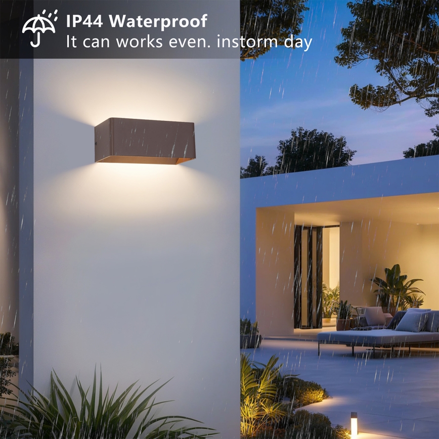 Brilagi - LED Outdoor Wall Light DONNANI LED/7W/230V 20 cm Brown IP44