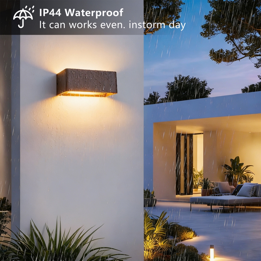 Brilagi - LED Outdoor Wall Light DONNANI LED/7W/230V 20 cm Brown IP44