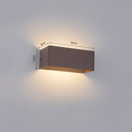 Brilagi - LED Outdoor Wall Light DONNANI LED/7W/230V 20 cm Brown IP44