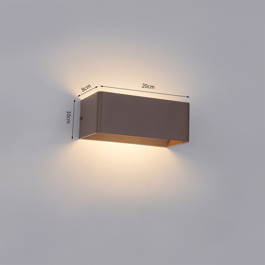 Brilagi - LED Outdoor Wall Light DONNANI LED/7W/230V 20 cm Brown IP44