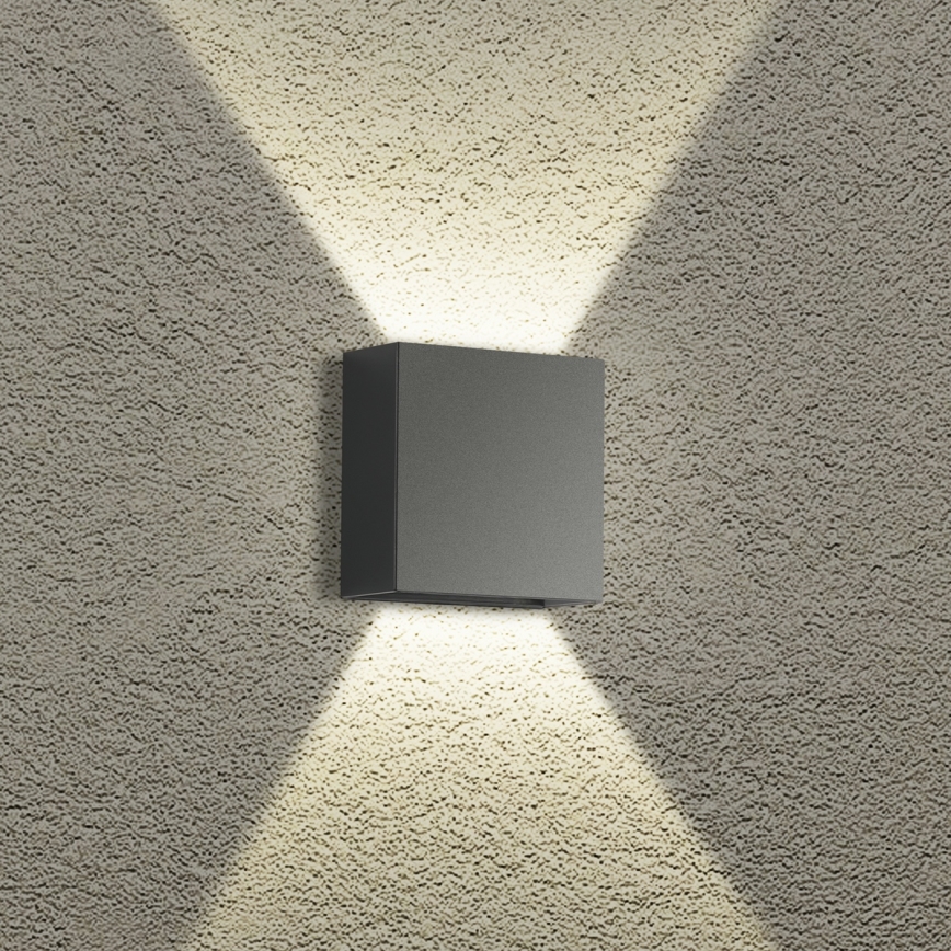 Brilagi - LED Outdoor Wall Light DOUBLERAY LED/4W/230V Anthracite IP65
