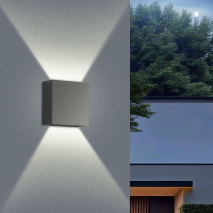 Brilagi - LED Outdoor Wall Light DOUBLERAY LED/4W/230V Anthracite IP65