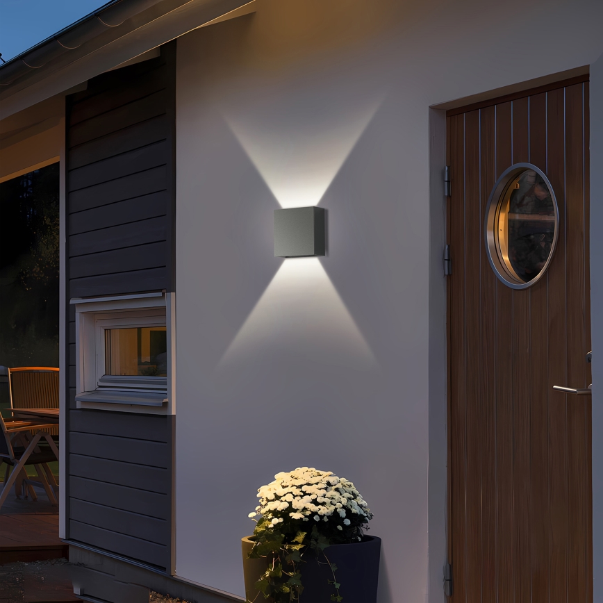 Brilagi - LED Outdoor Wall Light DOUBLERAY LED/4W/230V Anthracite IP65