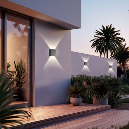 Brilagi - LED Outdoor Wall Light DOUBLERAY LED/4W/230V Anthracite IP65