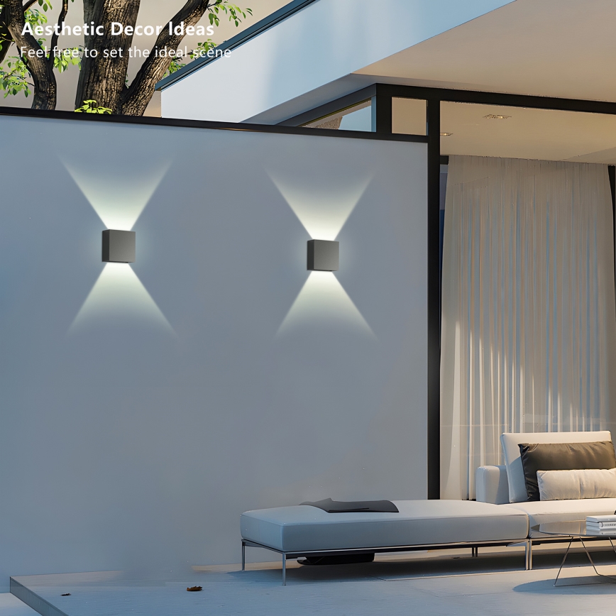 Brilagi - LED Outdoor Wall Light DOUBLERAY LED/4W/230V Anthracite IP65