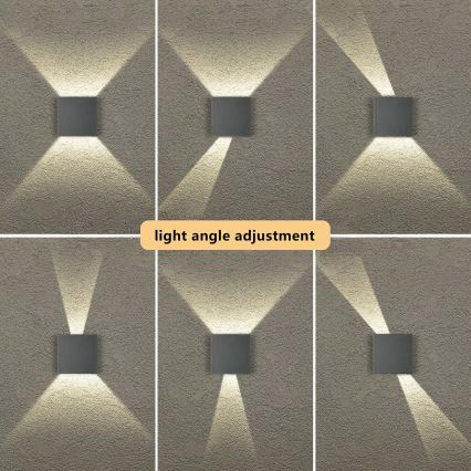 Brilagi - LED Outdoor Wall Light DOUBLERAY LED/4W/230V Anthracite IP65