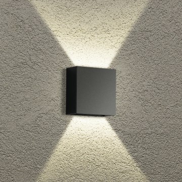 Brilagi - LED Outdoor Wall Light DOUBLERAY LED/4W/230V Black IP65