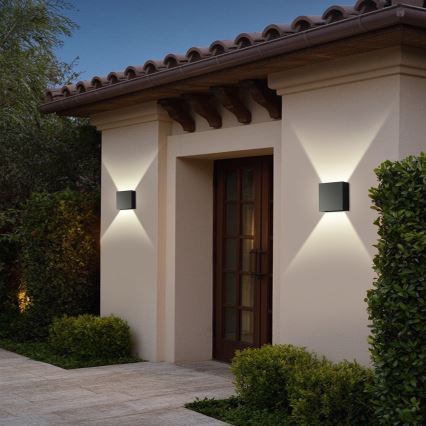 Brilagi - LED Outdoor Wall Light DOUBLERAY LED/4W/230V Black IP65