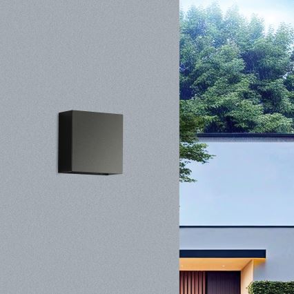 Brilagi - LED Outdoor Wall Light DOUBLERAY LED/4W/230V Black IP65
