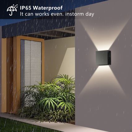 Brilagi - LED Outdoor Wall Light DOUBLERAY LED/4W/230V Black IP65