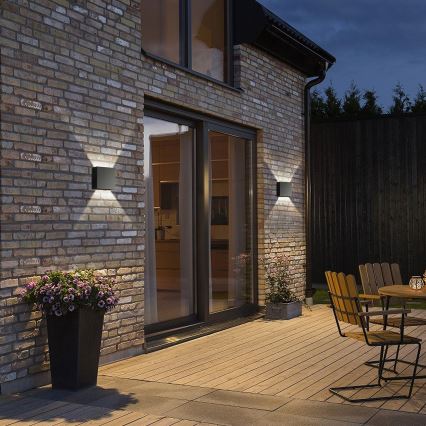 Brilagi - LED Outdoor Wall Light DOUBLERAY LED/4W/230V Black IP65