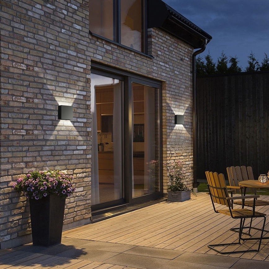 Brilagi - LED Outdoor Wall Light DOUBLERAY LED/4W/230V Black IP65
