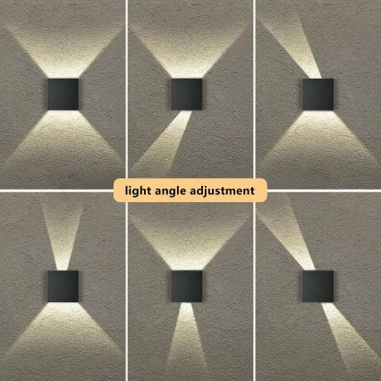 Brilagi - LED Outdoor Wall Light DOUBLERAY LED/4W/230V Black IP65