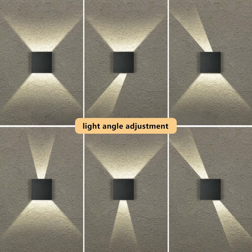 Brilagi - LED Outdoor Wall Light DOUBLERAY LED/4W/230V Black IP65