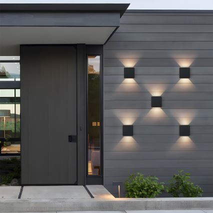 Brilagi - LED Outdoor Wall Light DOUBLERAY LED/6W/230V, Black, IP54