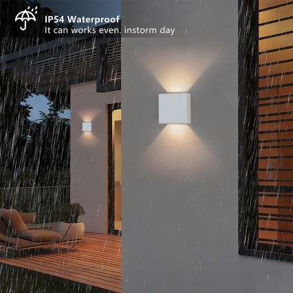 Brilagi - LED Outdoor Wall Light DOUBLERAY LED/6W/230V White IP54