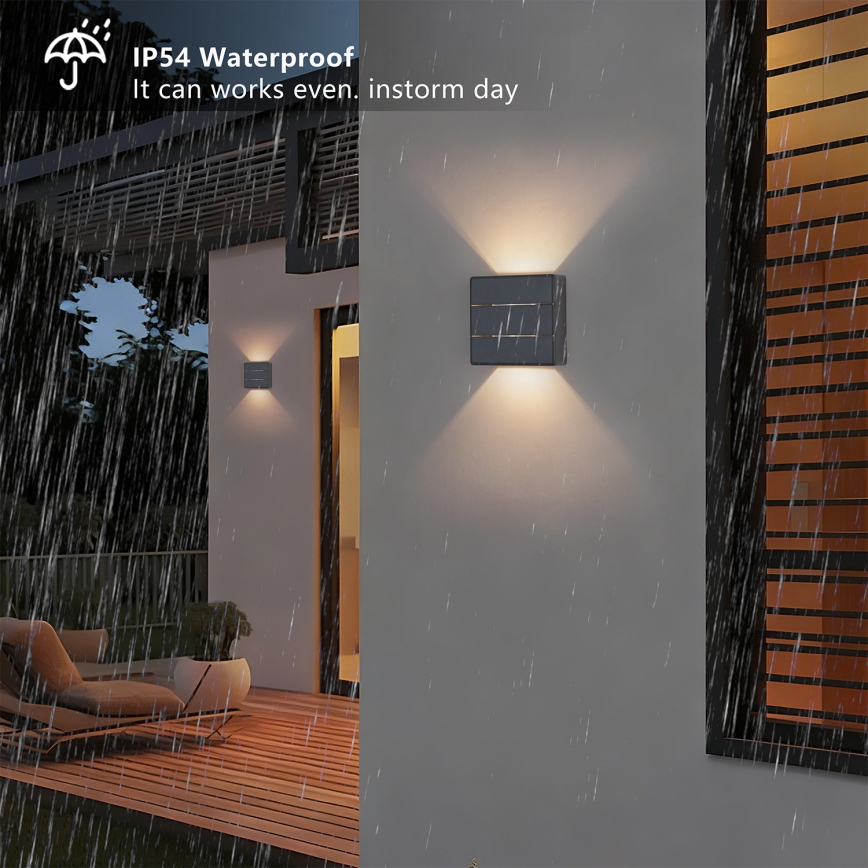 Brilagi -LED Outdoor wall light DOUBLERAY LINE LED/6W/230V anthracite IP54