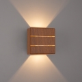 Brilagi - LED Outdoor Wall Light DOUBLERAY LINE LED/6W/230V, wood finish, IP54