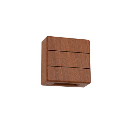 Brilagi - LED Outdoor Wall Light DOUBLERAY LINE LED/6W/230V, wood finish, IP54