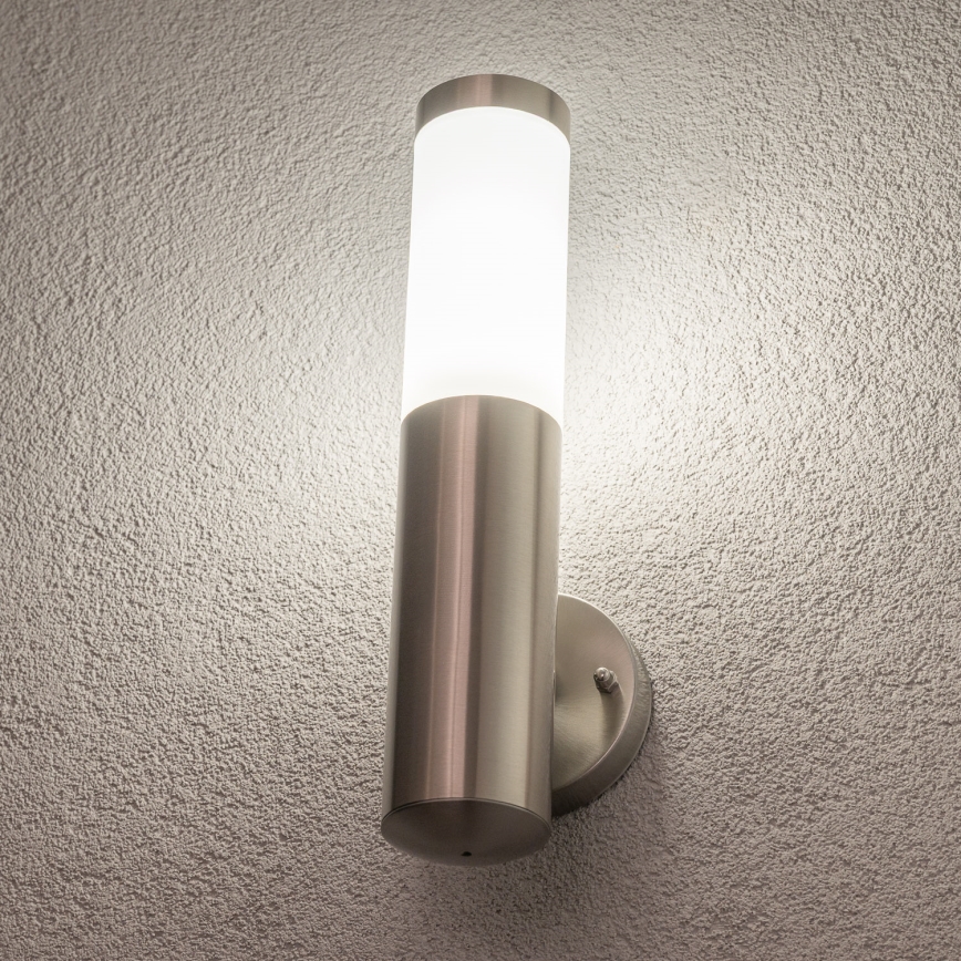 BRILAGI - ELIA LED Outdoor Wall Light 1x E27/7W/230V 4000K IP44 Matte Chrome