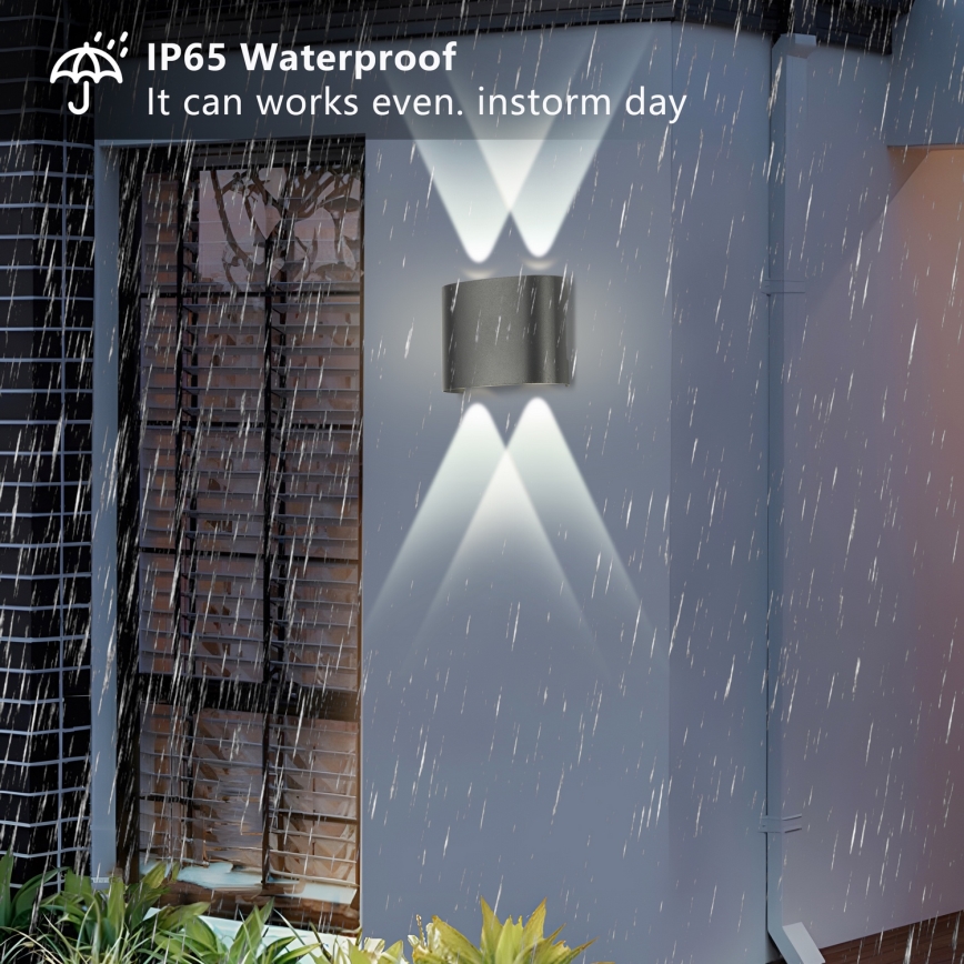 Brilagi - LED Outdoor Wall Light FLAREBOX LED/4W/230V anthracite IP65