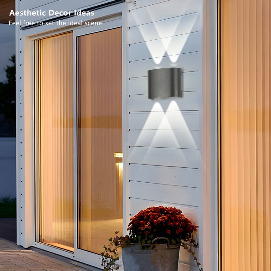 Brilagi - LED Outdoor Wall Light FLAREBOX LED/4W/230V anthracite IP65