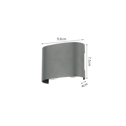 Brilagi - LED Outdoor Wall Light FLAREBOX LED/4W/230V anthracite IP65