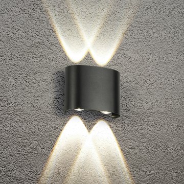 Brilagi - LED Outdoor Wall Light FLAREBOX LED/4W/230V Black IP65