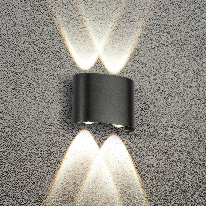 Brilagi - LED Outdoor Wall Light FLAREBOX LED/4W/230V Black IP65