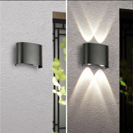 Brilagi - LED Outdoor Wall Light FLAREBOX LED/4W/230V Black IP65