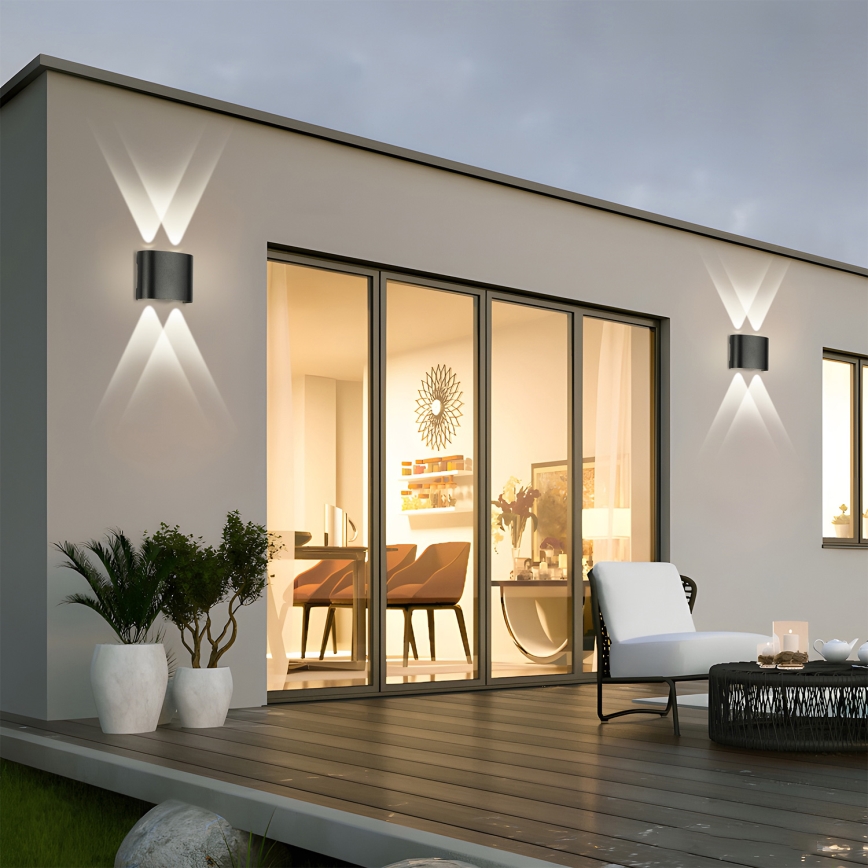 Brilagi - LED Outdoor Wall Light FLAREBOX LED/4W/230V Black IP65