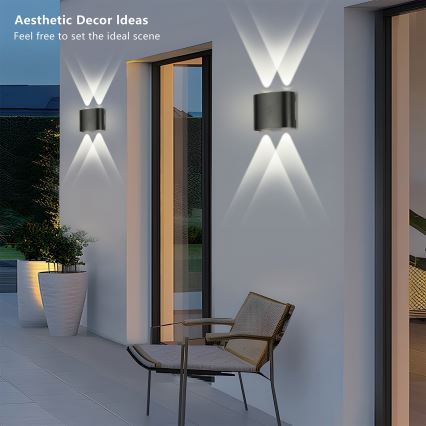 Brilagi - LED Outdoor Wall Light FLAREBOX LED/4W/230V Black IP65
