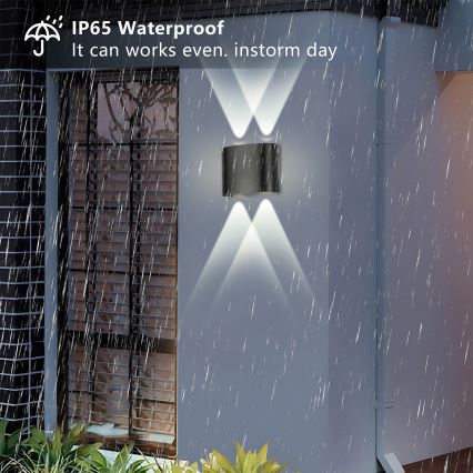 Brilagi - LED Outdoor Wall Light FLAREBOX LED/4W/230V Black IP65