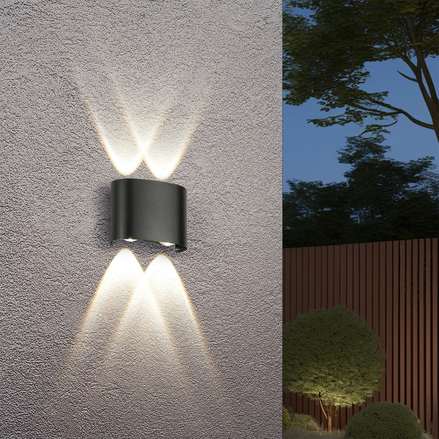 Brilagi - LED Outdoor Wall Light FLAREBOX LED/4W/230V Black IP65